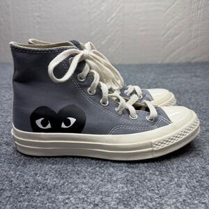 Comme des Garcons Play Converse Chuck 70 High Top Grey Heart Sneaker 171847C